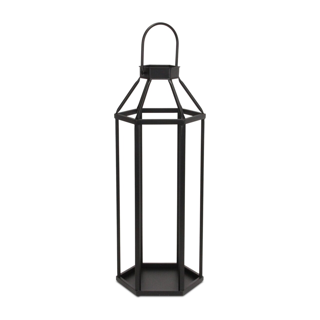 Contemporary Home Living Hexagon Framed Tabletop Lantern - 31.5"